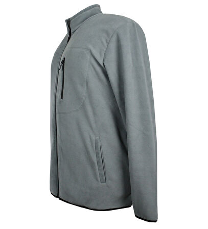 Erkek Büyük Beden Dik Yakalı Fermuarlı 122 Kg-172 Kg Arası İçin Uygun Bedenli Polar Sweat Mont