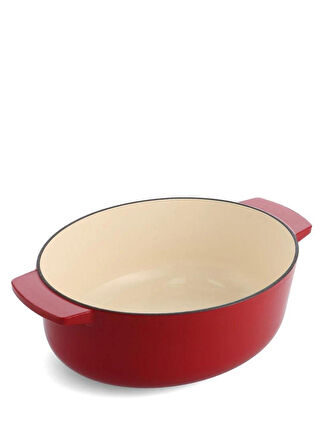Kitchenaid Kırmızı Oval Döküm Demir Tencere 30 cm