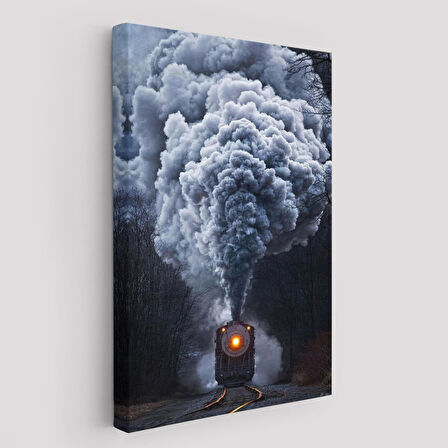 Gri Dumanı ile Kara Tren Tablosu-6015