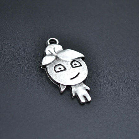 Minimal Su Kolye Ucu - Antik Gümüş Kaplama - Kod:286