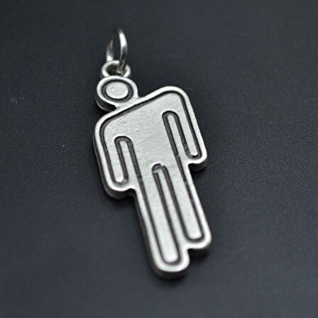 Billie Eilish - Çöp Adam Kolye Ucu - Antik Gümüş Kaplama - Kod:17