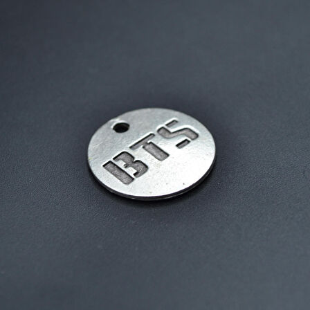 BTS Madalyon Kolye Ucu - Antik Gümüş Kaplama - Kod:265