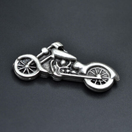 Chopper Motor Kolye Ucu - Antik Gümüş Kaplama - Kod:155