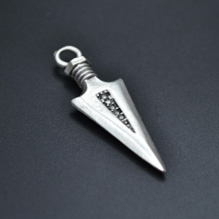 Ok ucu Kolye Ucu - Antik Gümüş Kaplama - Kod:62