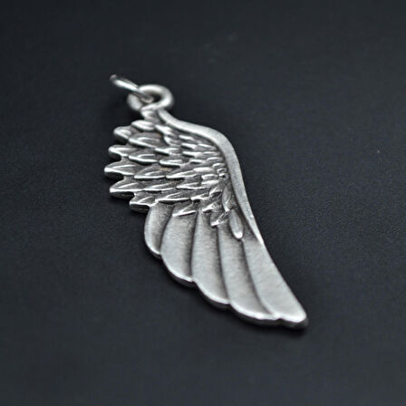 Melek Kanat Kolye Ucu - Antik Gümüş Kaplama - Kod:3