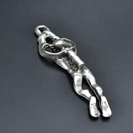 Dalgıç Kolye Ucu - Antik Gümüş Kaplama - Kod:186