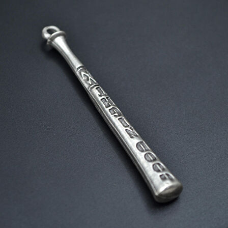 Beyzbol Sopası Kolye Ucu - Antik Gümüş Kaplama - Kod:167