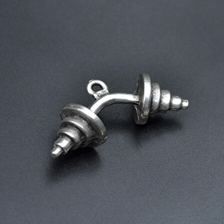 Halter - Dambıl Kolye Ucu - Antik Gümüş Kaplama - Kod:216