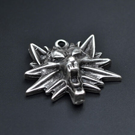 Witcher 3 Boyutlu Kolye Ucu - Antik Gümüş Kaplama - Kod:25