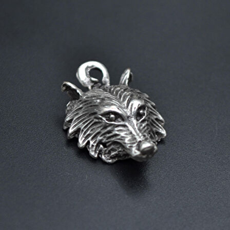 Tilki Kolye Ucu - Antik Gümüş Kaplama - Kod:200