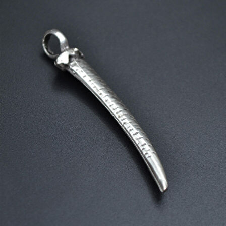 Fil Dişi Kolye Ucu - Antik Gümüş Kaplama - Kod:70