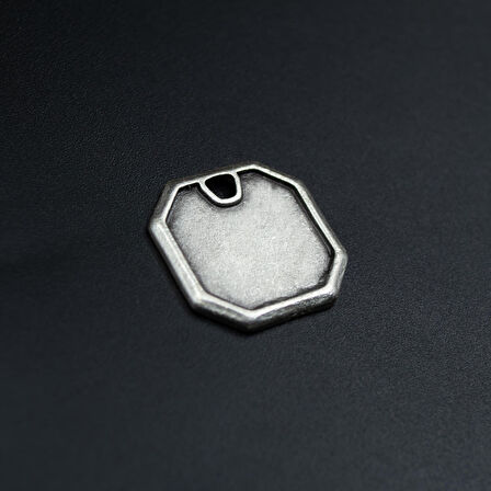 Geometrik Kolye Ucu - Antik Gümüş Kaplama - Kod:1612