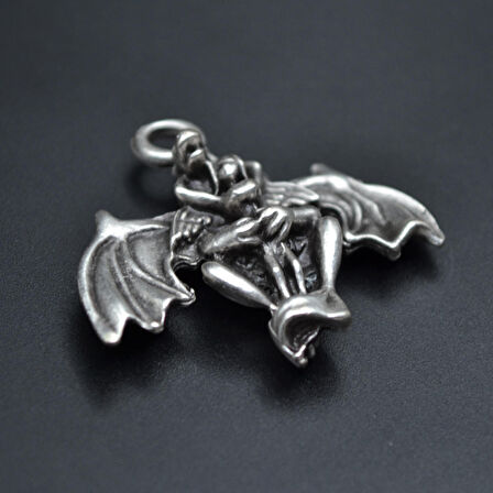 Ejderha Kolye Ucu - Antik Gümüş Kaplama - Kod:199