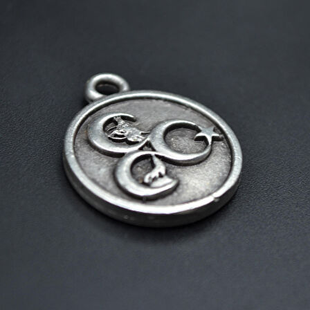 3 Hilal - Ay Yıldız - Kurt- Tuğra  Kolye Ucu - Antik Gümüş Kaplama - Kod:267