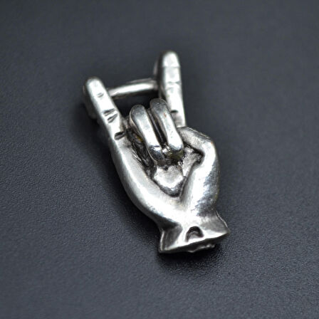 Şeytan Boynuzları - Devil Horns Kolye Ucu - Antik Gümüş Kaplama - Kod:263