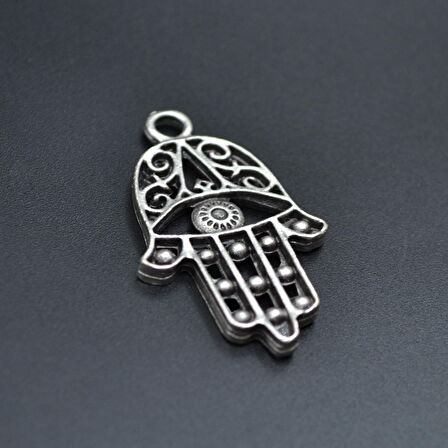 Fatma Ana Eli Kolye Ucu - Antik Gümüş Kaplama - Kod:176