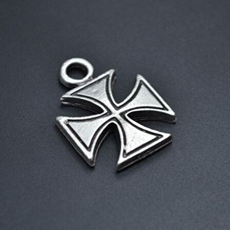 Gamalı Haç Kolye Ucu - Antik Gümüş Kaplama - Kod:49