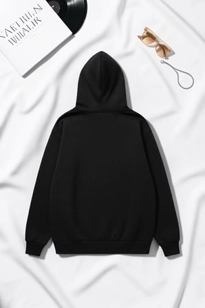 Unisex Brooklyn New York Baskılı Oversize Hoodie Kapüşonlu Sweatshirt