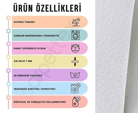 Çocuklar İçin Eğitici Çarpım Tablosu Halısı 1–10 – Oyunla Matematik Öğreten Çocuk Oyun Halısı Kaymaz