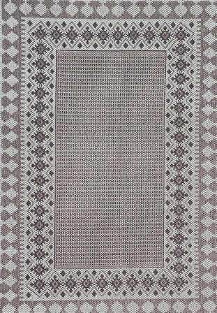 Jüt Hasır Halı Dokuma Taban kilim desenli Krem Bej
