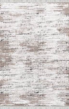 Krem Kahve Salon Halısı Modern Dokulu Dijital Baskılı Kaymaz Tabanlı Halı