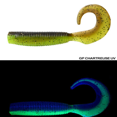Daiwa Bait Junkie 10cm Grub (5 Adet) WHITEWASH GLOW-Standart