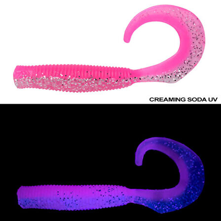 Daiwa Bait Junkie 10cm Grub (5 Adet) CREAMING SODA UV-Standart