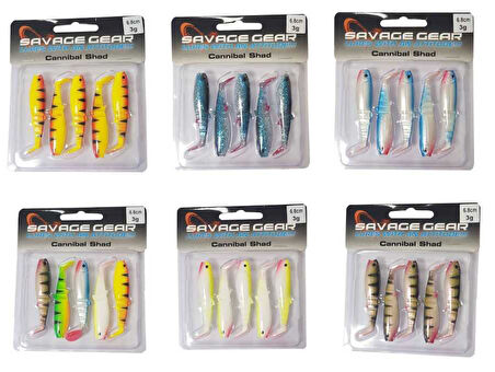 Savage gear Cannibal 6,8cm 5 Adet Sahte Balık Perch