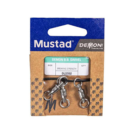 Mustad Demon Ball Bearing Swivel DLSS02 Bilyalı Fırdöndü Standart-NO:3 - 4LÜ