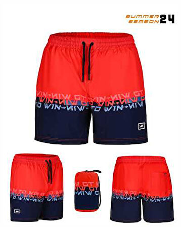 Fujin Pro Angler Short Mayo Scarlet Dark Navy Medium (M)