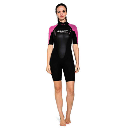 Cressi Altum Lady Shorty Yüzme Elbisesi BLACK - PINK-3MM - M