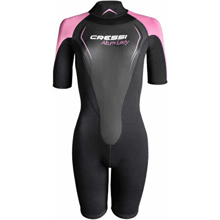 Cressi Altum Lady Shorty Yüzme Elbisesi BLACK - PINK-3MM - M