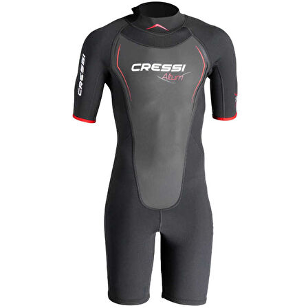 Cressi Altum Man Shorty Yüzme Elbisesi BLACK - RED-3MM - S