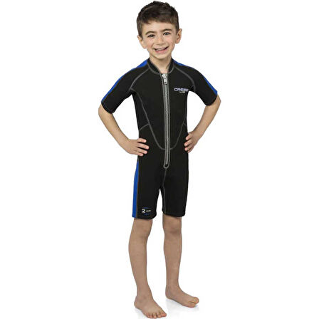 Cressi Lido Junior Shorty Dalış Elbisesi BLACK / BLUE-2MM - M (10/11 YAŞ)