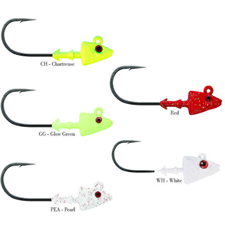 Mustad Sd840 Shad Jig Head GG - GLOW GREEN-7GR - 3LU - 3-0