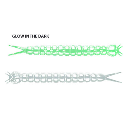 Libra Lures Slight Worm Garlic Suni Yem 000 - GLOW UV GREEN-38MM