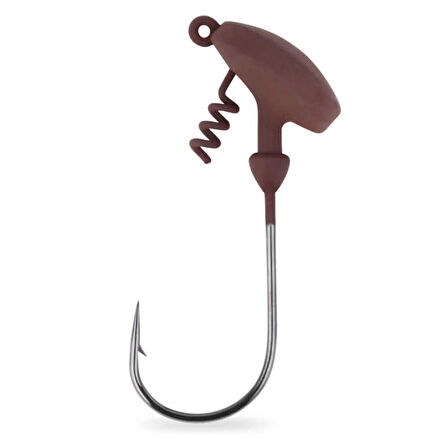 Mustad Elite Stand Up Jig Head MAT KAHVERENGİ-NO:3-0 - 3LÜ - 3.5GR