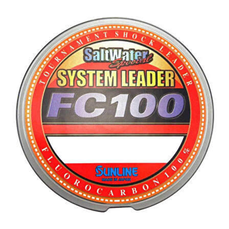 Sunline System Leader Fc100 Fluorocarbon Misina NATURAL CLEAR-0.620MM - 30MT - 20.41KG