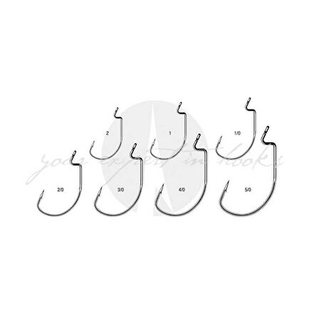 VMC 1X Strong Wide Gap Worm Olta İğnesi 7316TI 5li NİKEL-NO:1