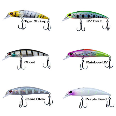 Ryuji S 70 7cm 9gr Sinking Maket Yem UV SHRIMP-Standart
