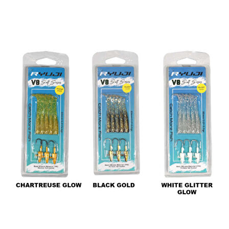Ryuji V8 8cm 5.5gr Silikon Yem RED HEAD WHITE SILVER-Standart