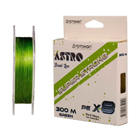 Remixon Astro 8X 0.16mm 300m Green İp Misina Standart-0.18mm