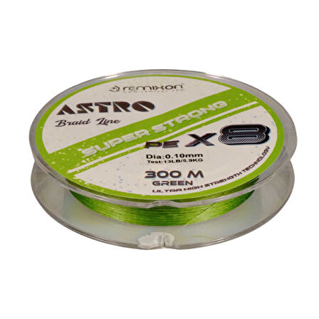 Remixon Astro 8X 0.16mm 300m Green İp Misina Standart-0.16mm