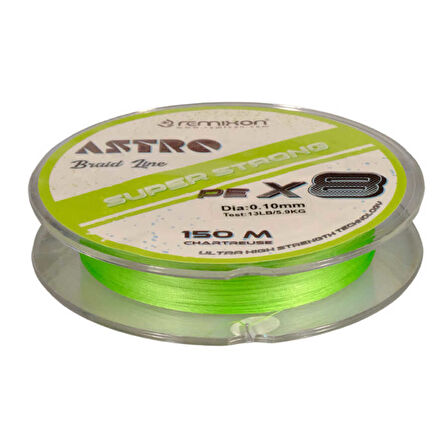 Remixon Astro 8X 0.06mm 150m Chartreuse İp Misina Standart-0.16mm