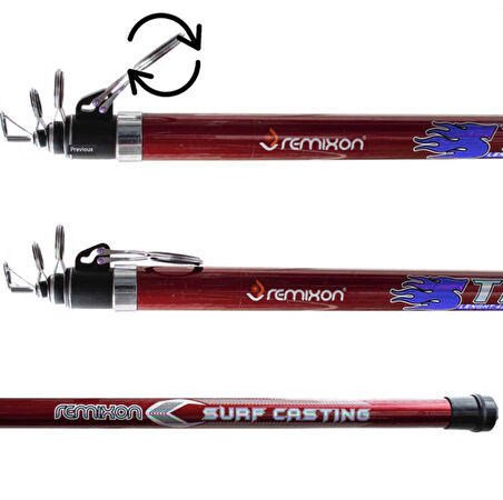 Remixon Strong 3.90m 100-250gr Red Tele Surf Kamış Standart-Standart