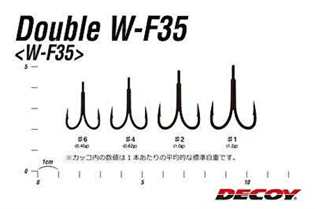 Decoy W-F35 Double Hook İkili Maket Balık İğnesi 1 no