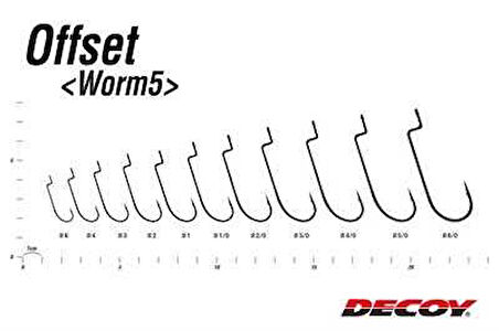 DECOY Worm5 Offset Hook Offset İğne 6-0 no