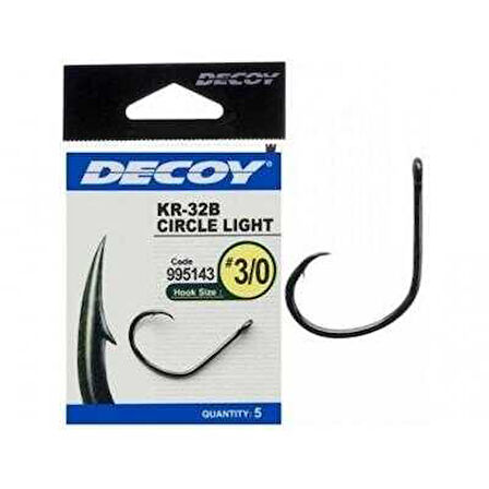 DECOY KR-32B Circle Light Black Nickel Olta İğnesi 2-0 no