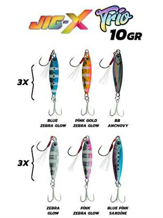 Fujin Jig-X Trio 3lü Micro Jig 10gr TR1