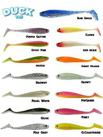 Fujin Duck Tail 9cm Silikon Balık Blue Space